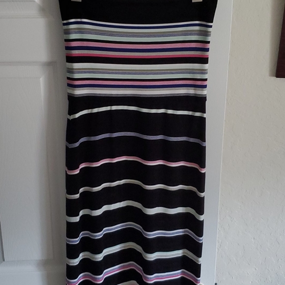 polka dot dress black white Galaxia | Black & White Polka Dot Maxi Dress With Mesh Skirt